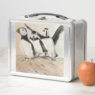 Puffin  metal lunch box