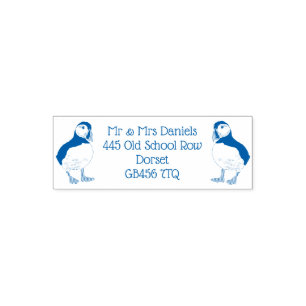 Puffin Mr & Mrs Return Address Self-inking Stamp