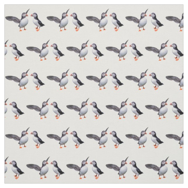 Puffin Pals Fabric (Choose Your Colour) (Swatch)