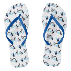 Puffin Party Flip Flops (Choose Colour)