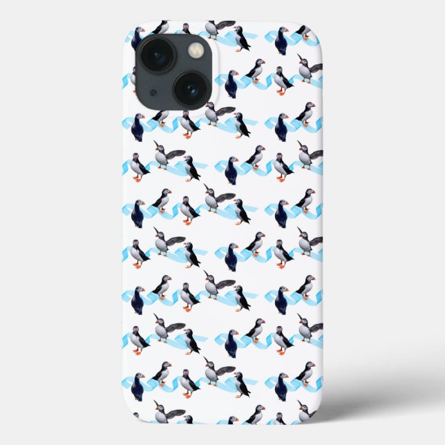 Puffin Party iPad Case (choose colour) (Back)