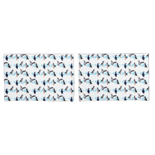 Puffin Party Pillowcase (choose colour)