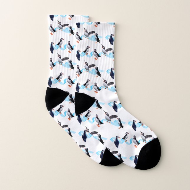 Puffin Party Socks (Choose Colour) (Pair)