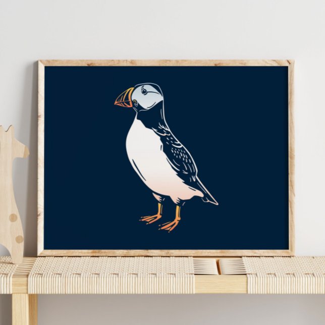Puffin | Puffin Winter Wall Print for Kids Room (Creator Uploaded)