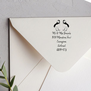 Puffin Return Address Rubber Stamp