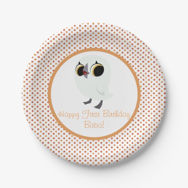 Puffin Rock Party Plate - Baba (Front)