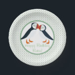 Puffin Rock Party Plate - Mama & Papa<br><div class="desc">Puffin Rock Birthday Party Paper Plate - Mama & Papa Design</div>