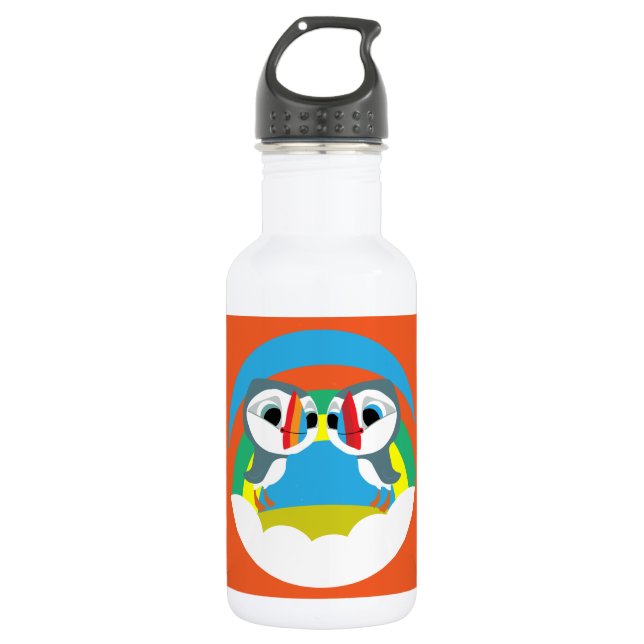 Puffin Rocks 532 Ml Water Bottle (Front)