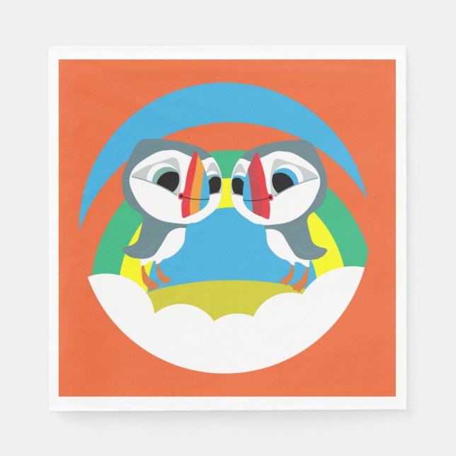 Puffin Rocks Napkin (Front)
