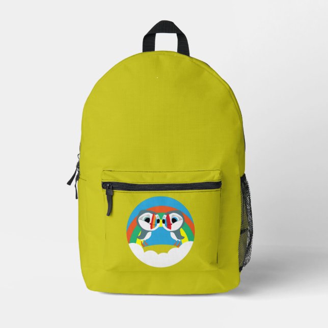 Puffin Rocks Printed Backpack (Front)