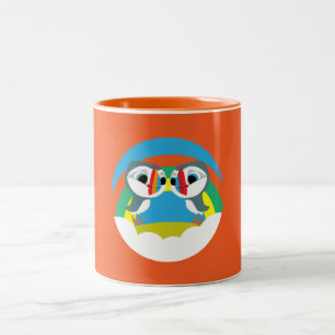 Puffin Rocks Two-Tone Coffee Mug