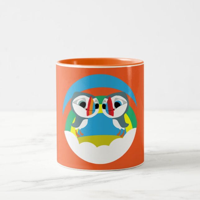 Puffin Rocks Two-Tone Coffee Mug (Center)