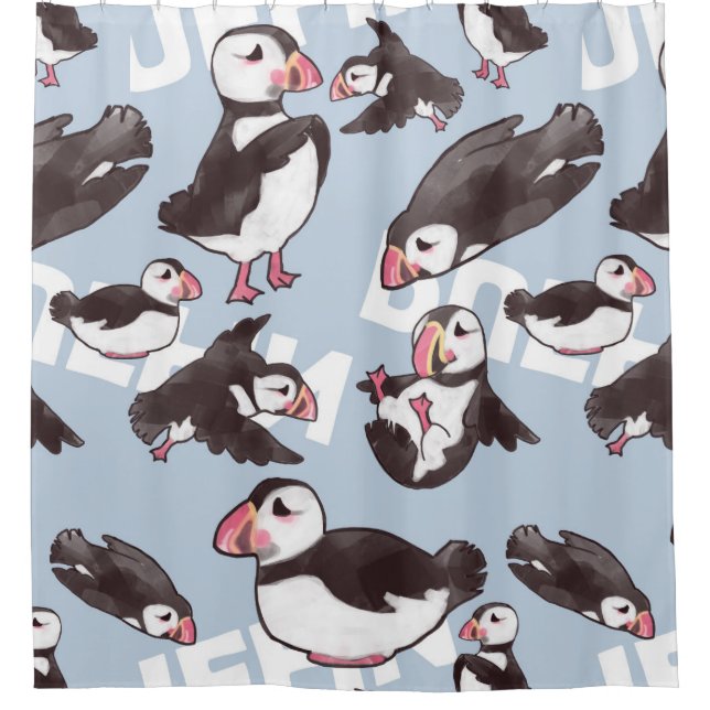 Puffin Shower Curtain (Front)