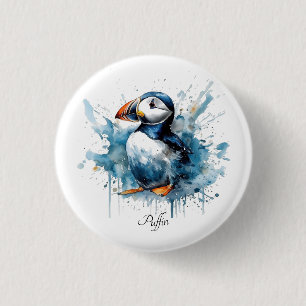 Puffin Splash, custom 3 Cm Round Badge