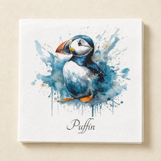Puffin Splash, custom Napkin