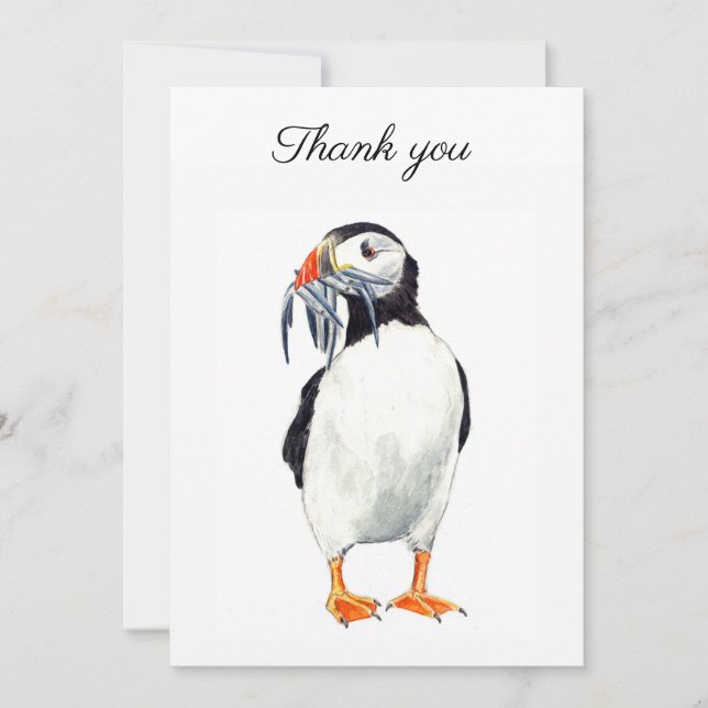 Puffin Thank you card (Front)