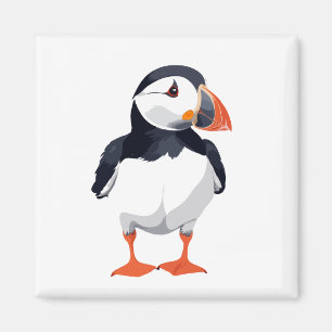 Puffin Vector Graphic Art Portrait Animal Spirit Magnet