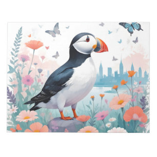 Puffin Vintage Animal Nature Environment Decor Art Notepad