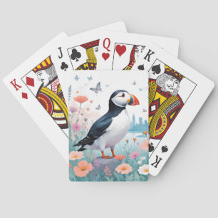Puffin Vintage Animal Nature Environment Decor Art Playing Cards