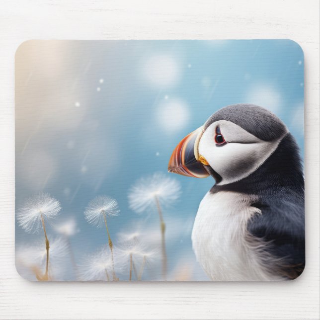 Puffin Wild Bird Animal Tranquil Peaceful  Mouse Mat (Front)