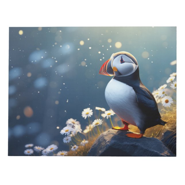 Puffin Wild Bird Animal Tranquil Peaceful  Notepad (Front)
