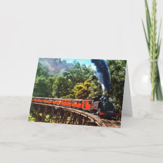 PUFFING BILLY IN AUSTRALIA HOLIDAY CARD