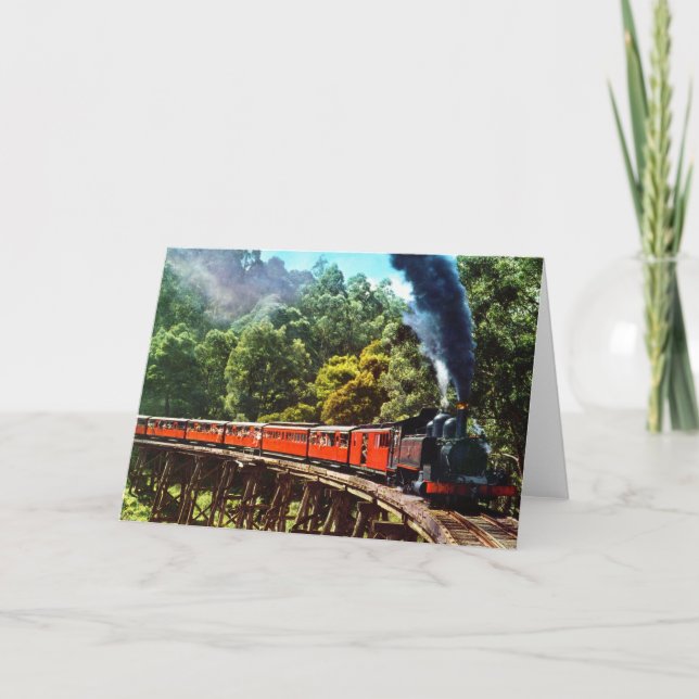 PUFFING BILLY IN AUSTRALIA HOLIDAY CARD (Front)