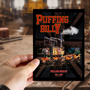 Puffing Billy Steam Train English Locomotive  Postcard