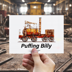 Puffing Billy Steam Train English Locomotive Postcard