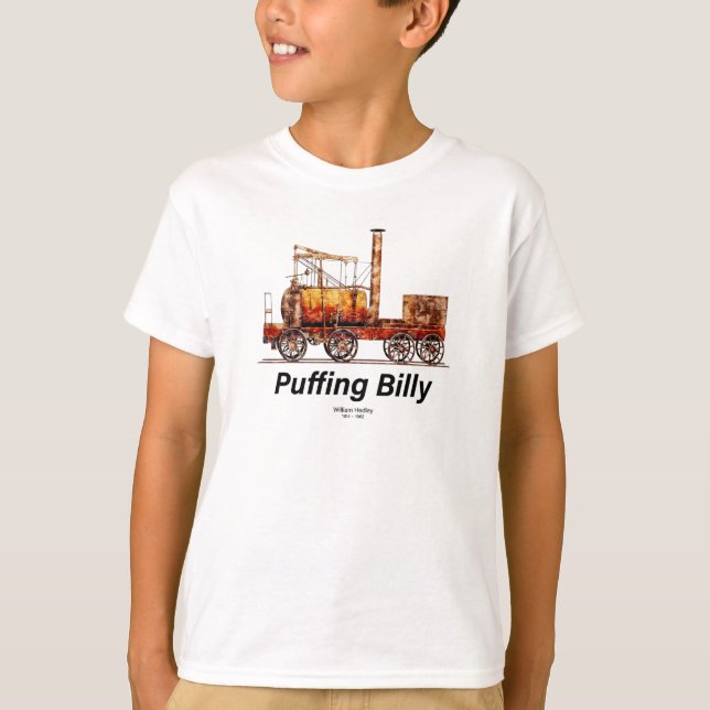 Puffing Billy Steam Train English Locomotive  T-Shirt (Front)