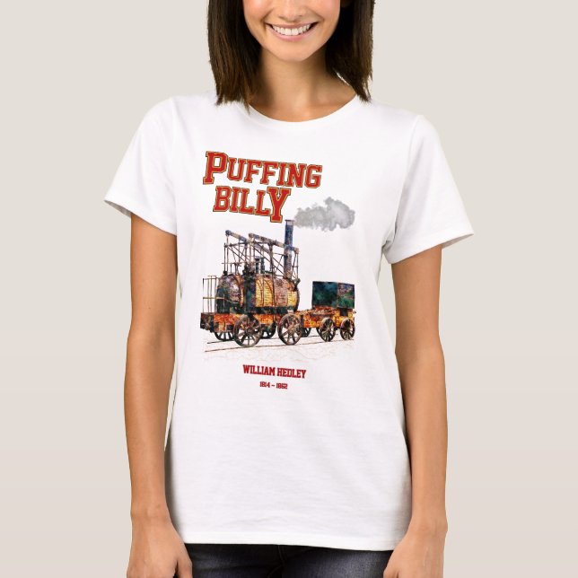 Puffing Billy Steam Train English Locomotive  T-Shirt (Front)
