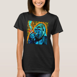 Puffing Primate Fire it Up Silverback Gorilla Abst T-Shirt