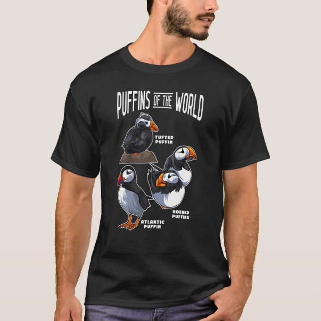 Puffins Animals of the World Puffin Bird Bird Owne T-Shirt (Front)