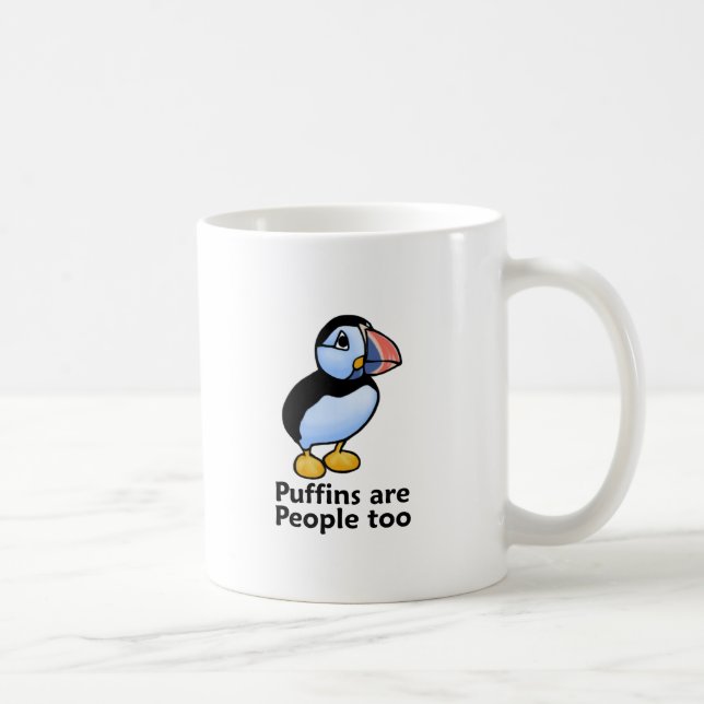 Puffins are People too Coffee Mug (Right)
