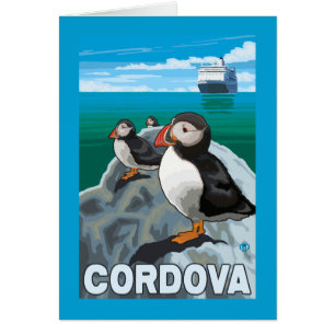 Puffins & Cruise Ship - Cordova, Alaska