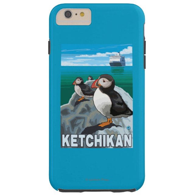 Puffins & Cruise Ship - Ketchikan, Alaska Case-Mate iPhone Case (Back)
