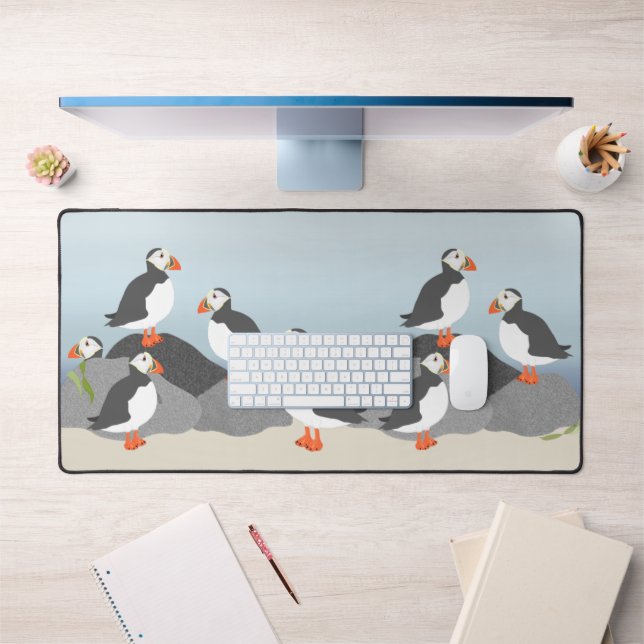 Puffins Desk Mat (Office 1)