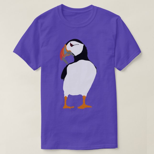 Puffins in green T-Shirt (Design Front)