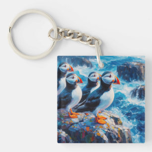 Puffins Key Ring