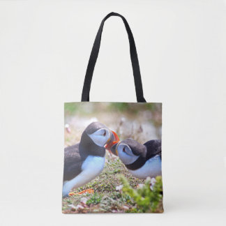 Puffins Kissing Bag