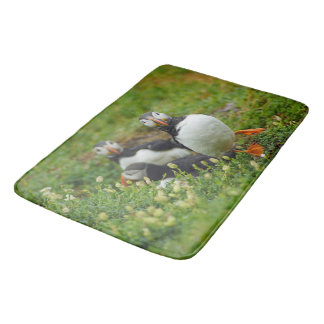 Puffins - little birds bath mat