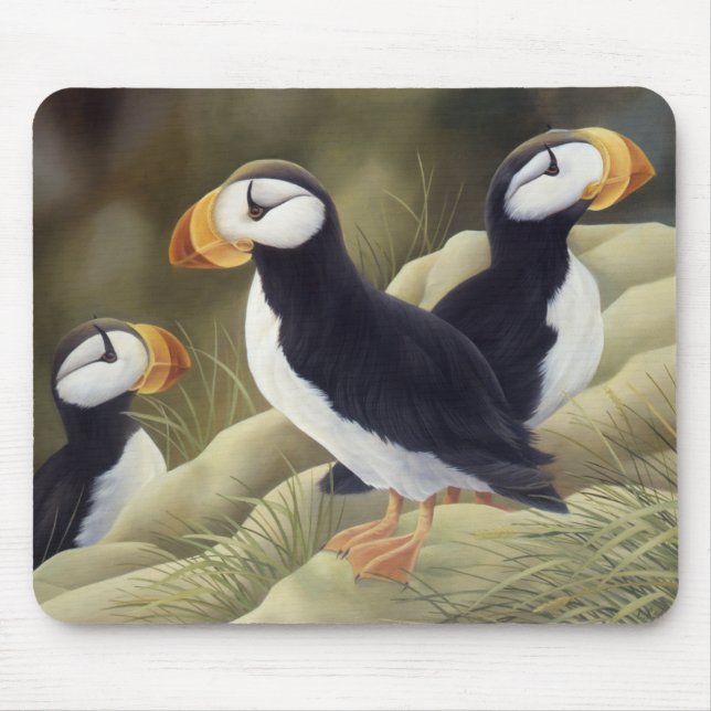 Puffins Mouse Mat (Front)