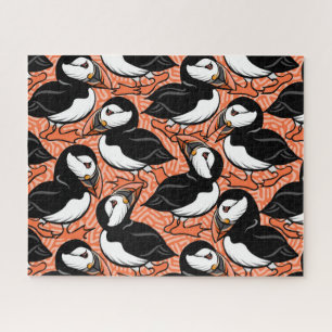 Puffins on Parade - Orange - Jigsaw Puzzle