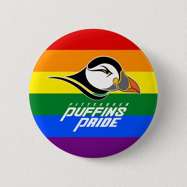 Puffins Pride 6 Cm Round Badge (Front)