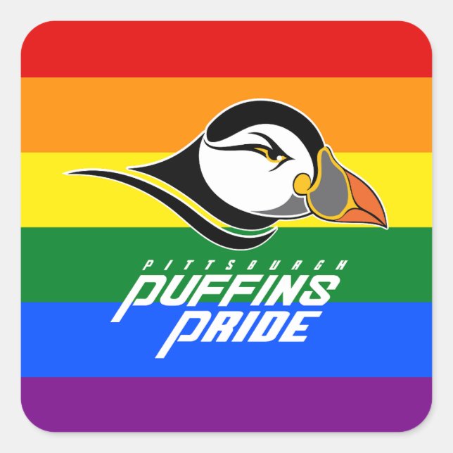 Puffins Pride Square Sticker (Front)