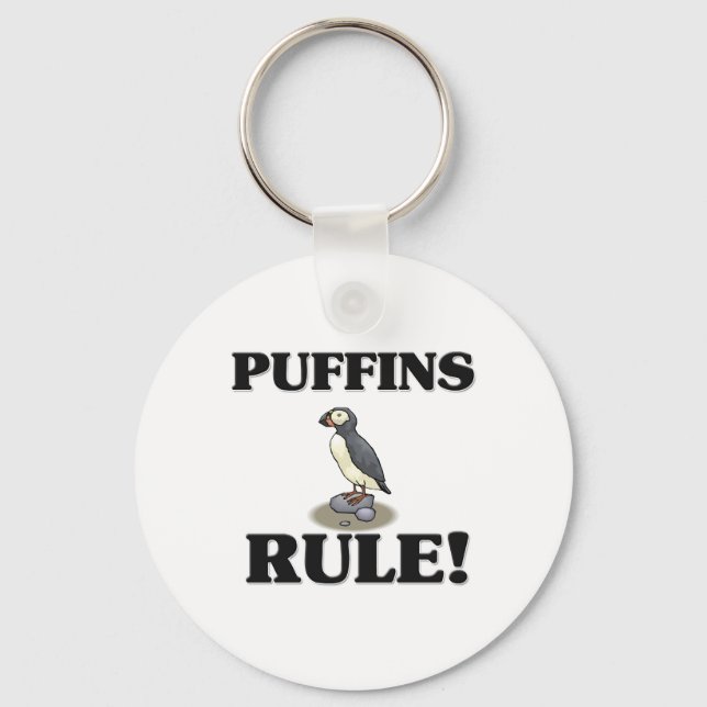 PUFFINS Rule! Key Ring (Front)