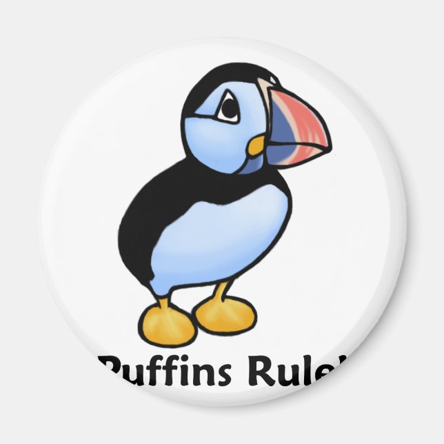 Puffins Rule! Magnet (Front)