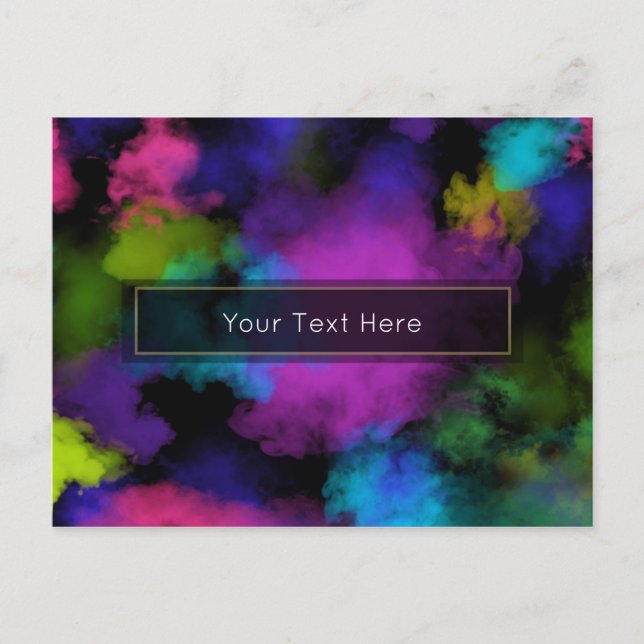 Puffs of Colour Makeup Artist Beauty Event Postcard (Front)