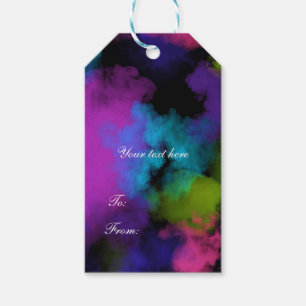 Puffs of Colour Makeup Beauty Chic Glamour Party Gift Tags