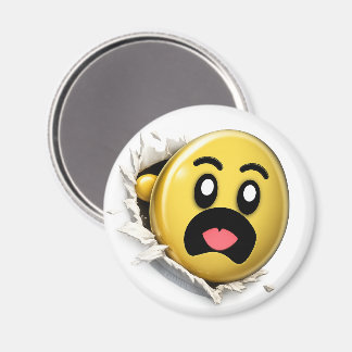 Puffy 3D Emoji Round Magnet